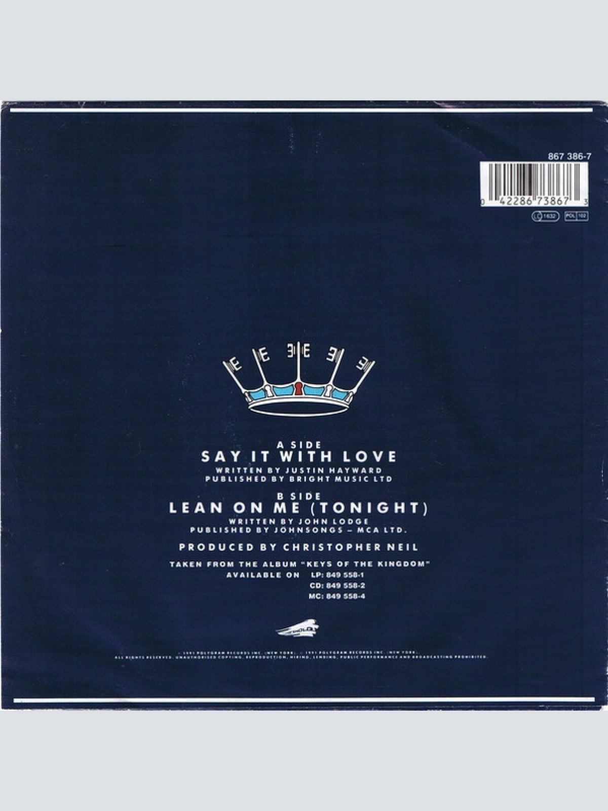 Vinyl / The Moody Blues - Say It With Love