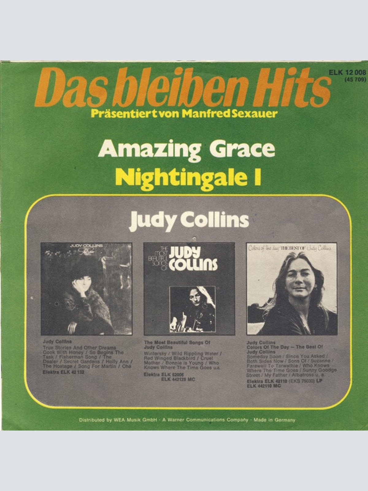 Vinyl / Judy Collins - Amazing Grace / Nightingale I