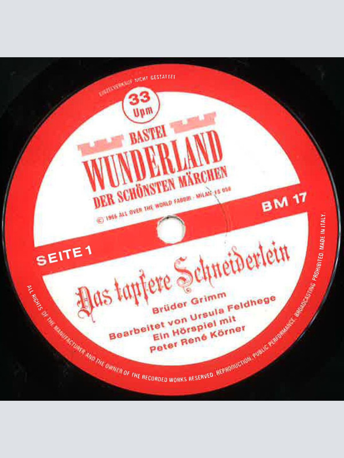 Vinyl / Peter René Körner - Das Tapfere Schneiderlein