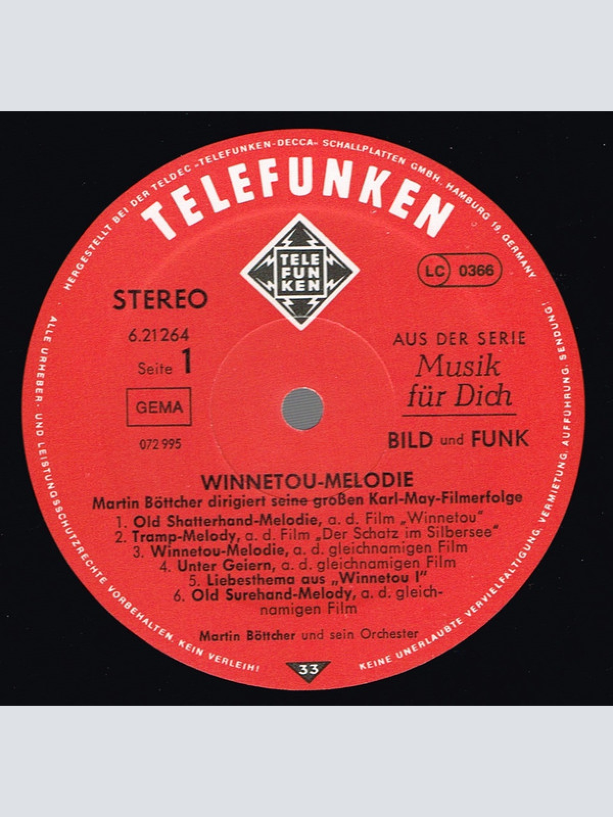 Vinyl / Martin Böttcher - Winnetou-Melodie