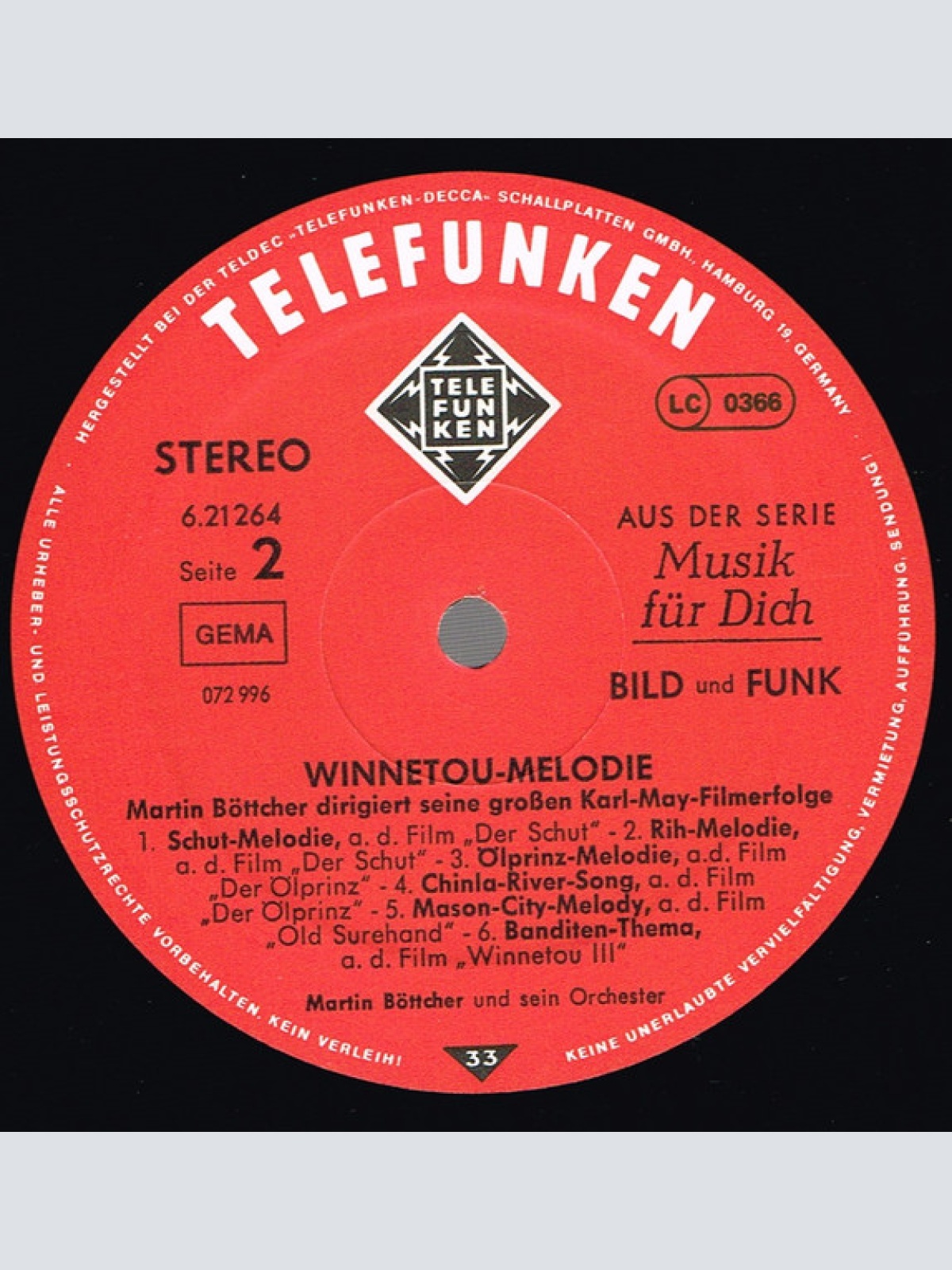 Vinyl / Martin Böttcher - Winnetou-Melodie