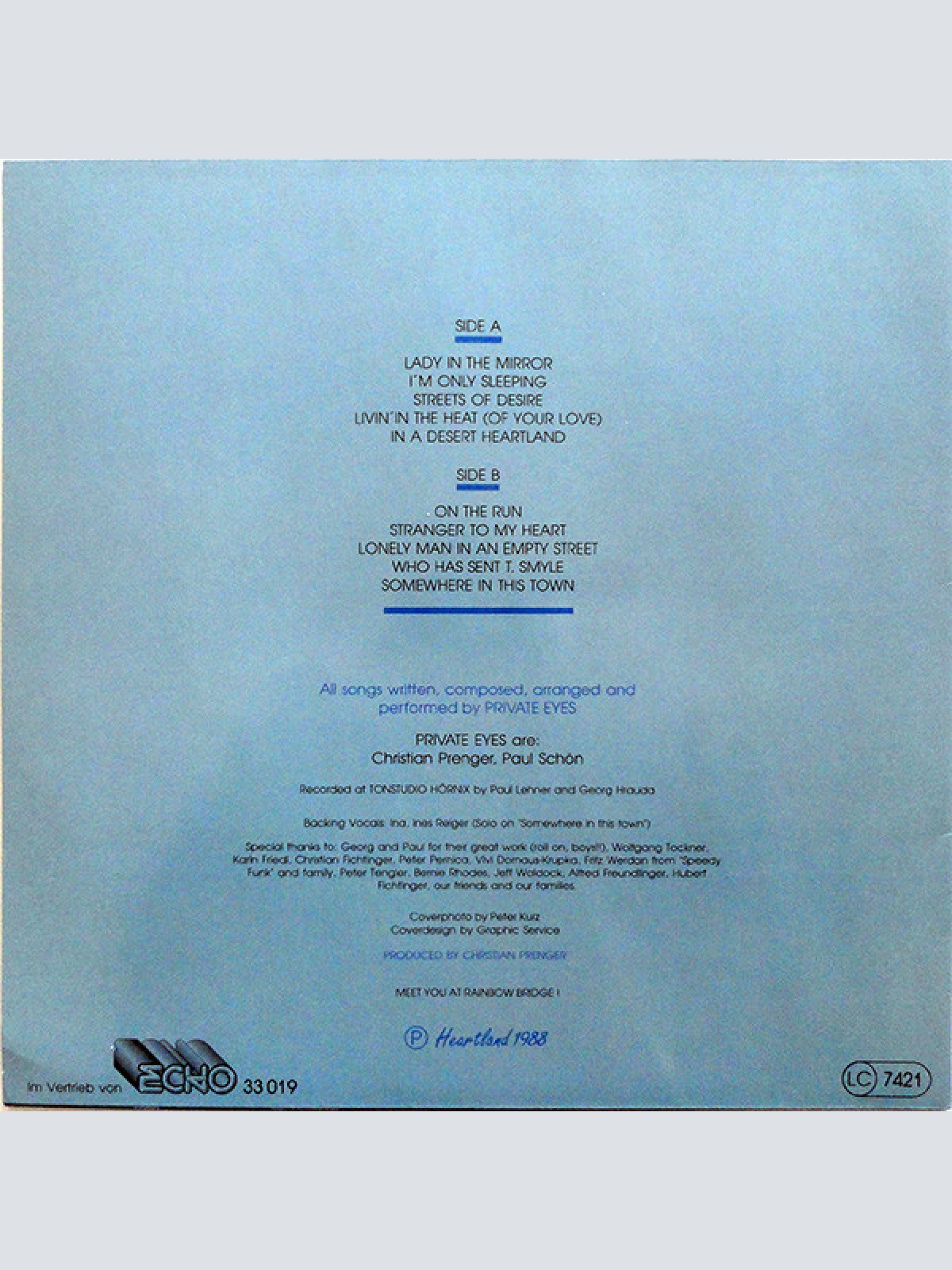 Vinyl / Private Eyes (3) - Flying Over Rainbow Bridge