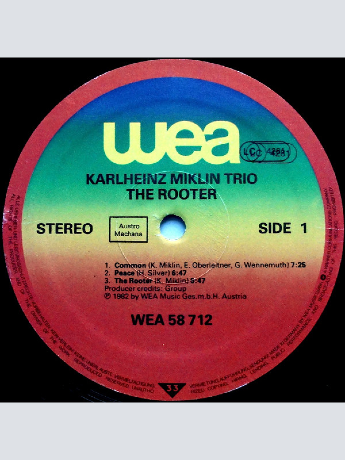 Vinyl / Karlheinz Miklin Trio - The Rooter