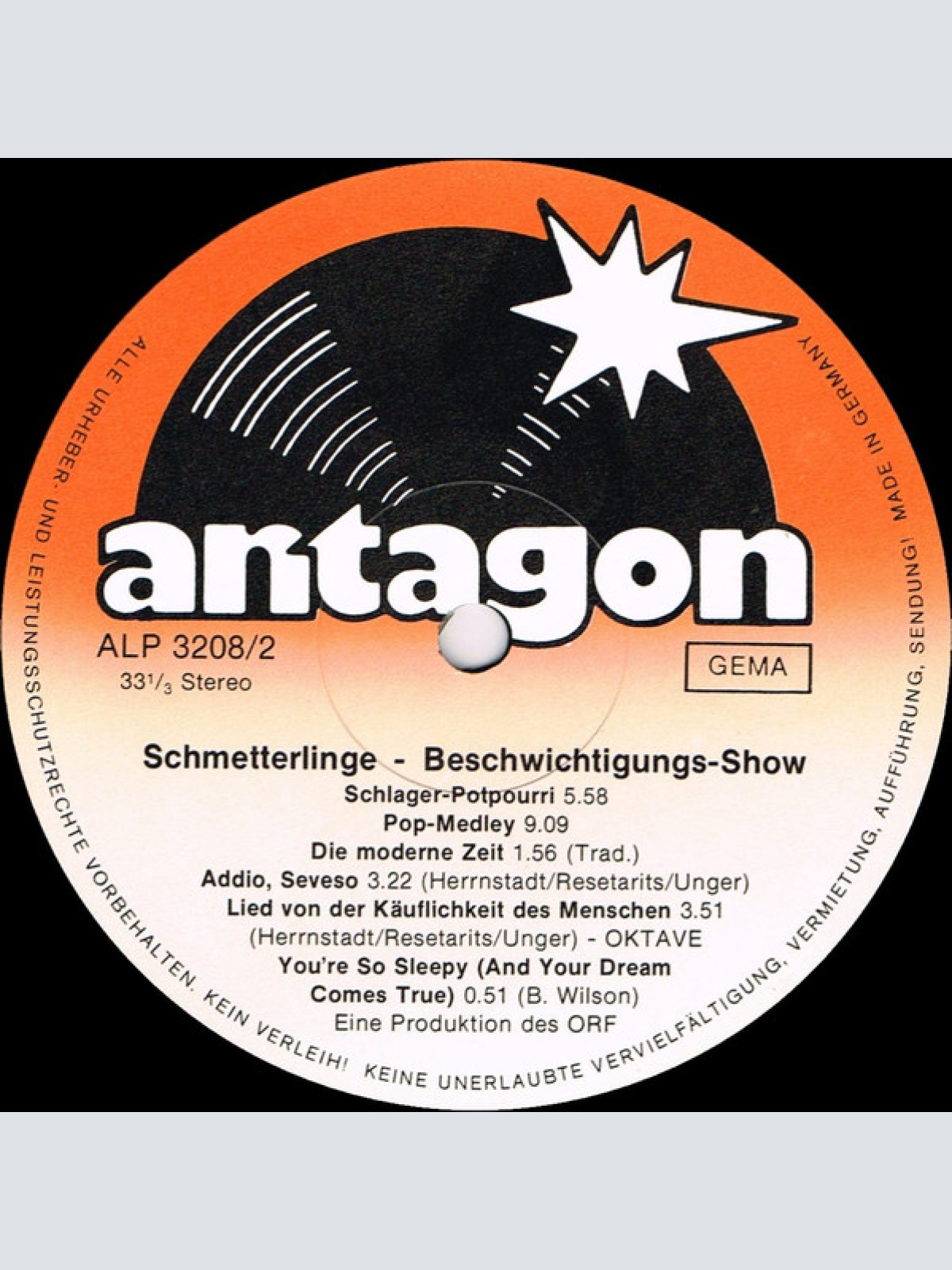 Vinyl / Schmetterlinge - Beschwichtigungs Show