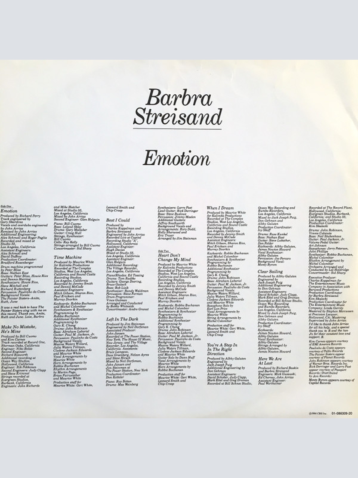 Vinyl / Barbra Streisand - Emotion