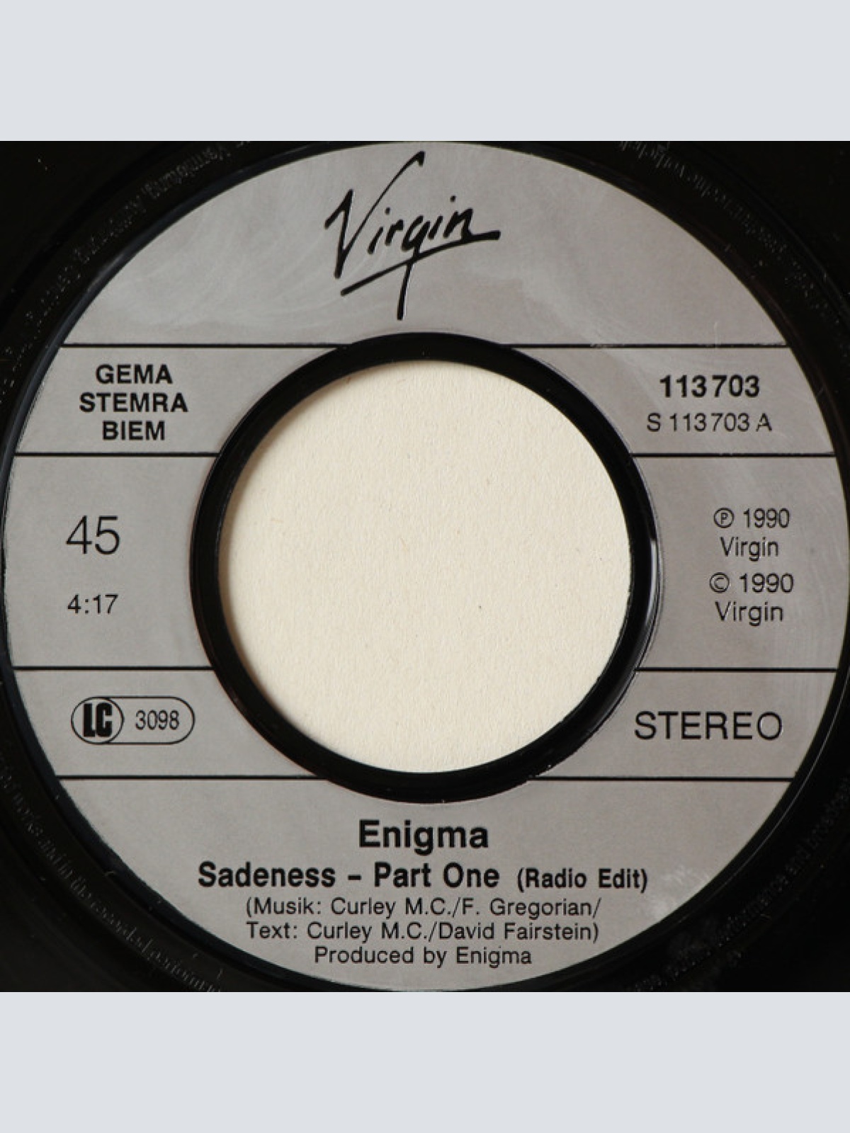 Vinyl / Enigma - Sadeness Part I