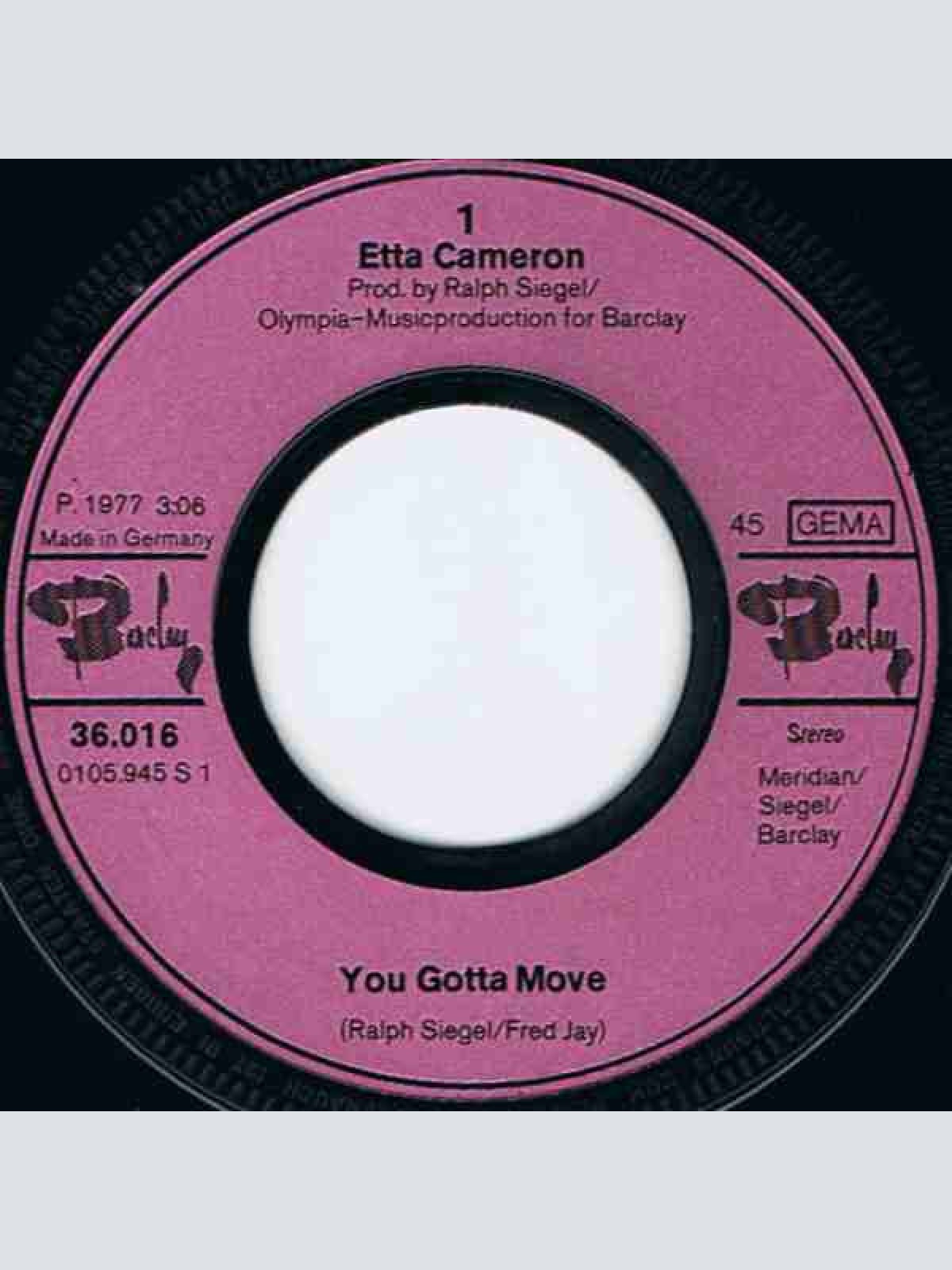 Vinyl / Etta Cameron - You Gotta Move