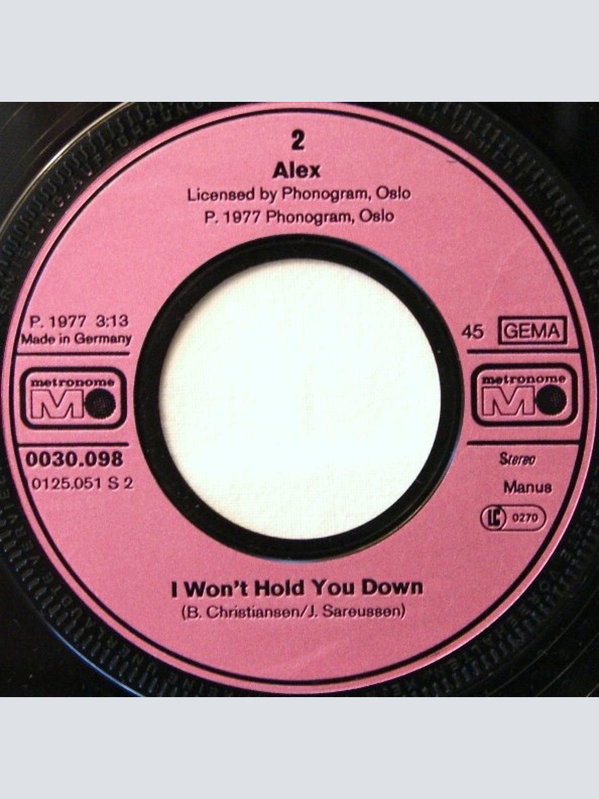 Vinyl / Alex (8) - Listen To The Music