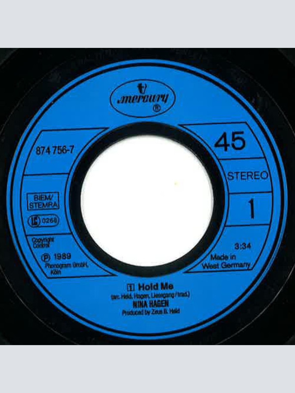 Vinyl / Nina Hagen - Hold Me