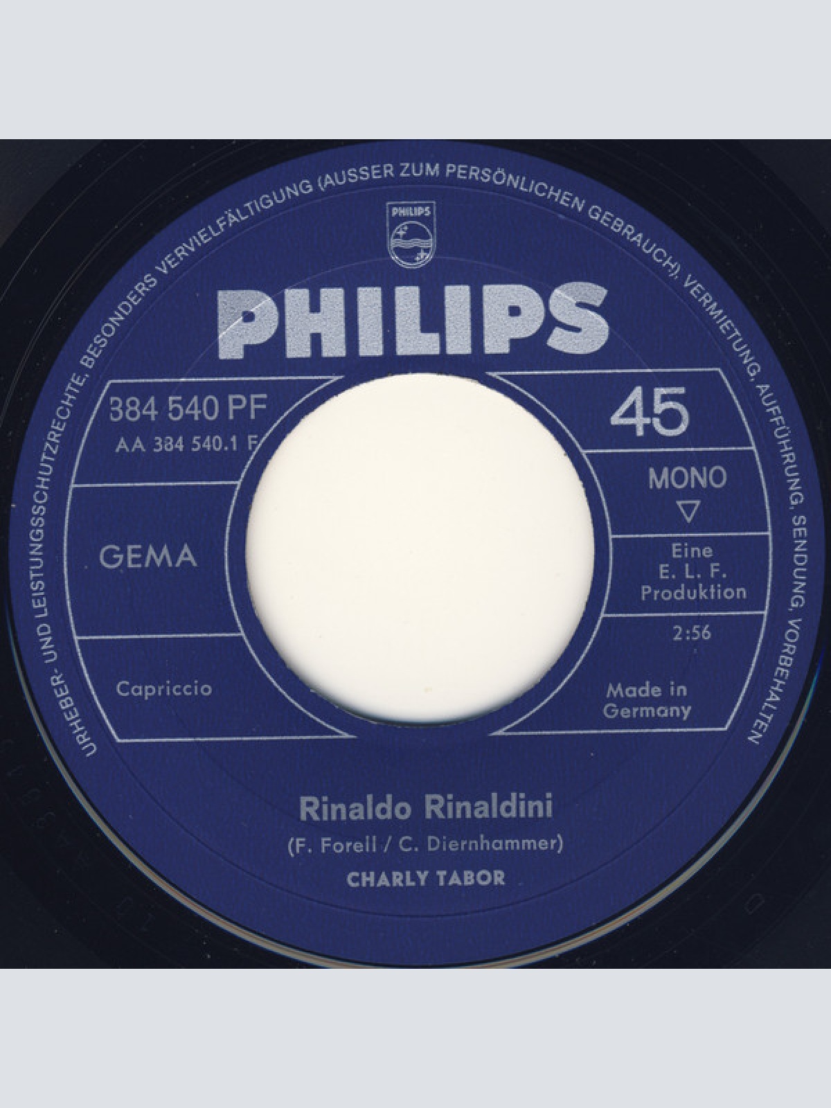 Vinyl / Charly Tabor - Rinaldo Rinaldini