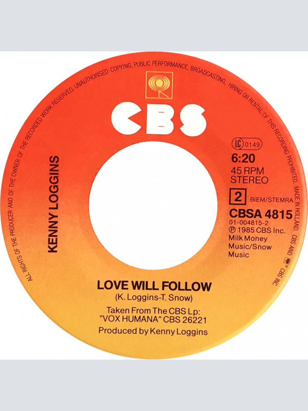 Vinyl / Kenny Loggins - Vox Humana