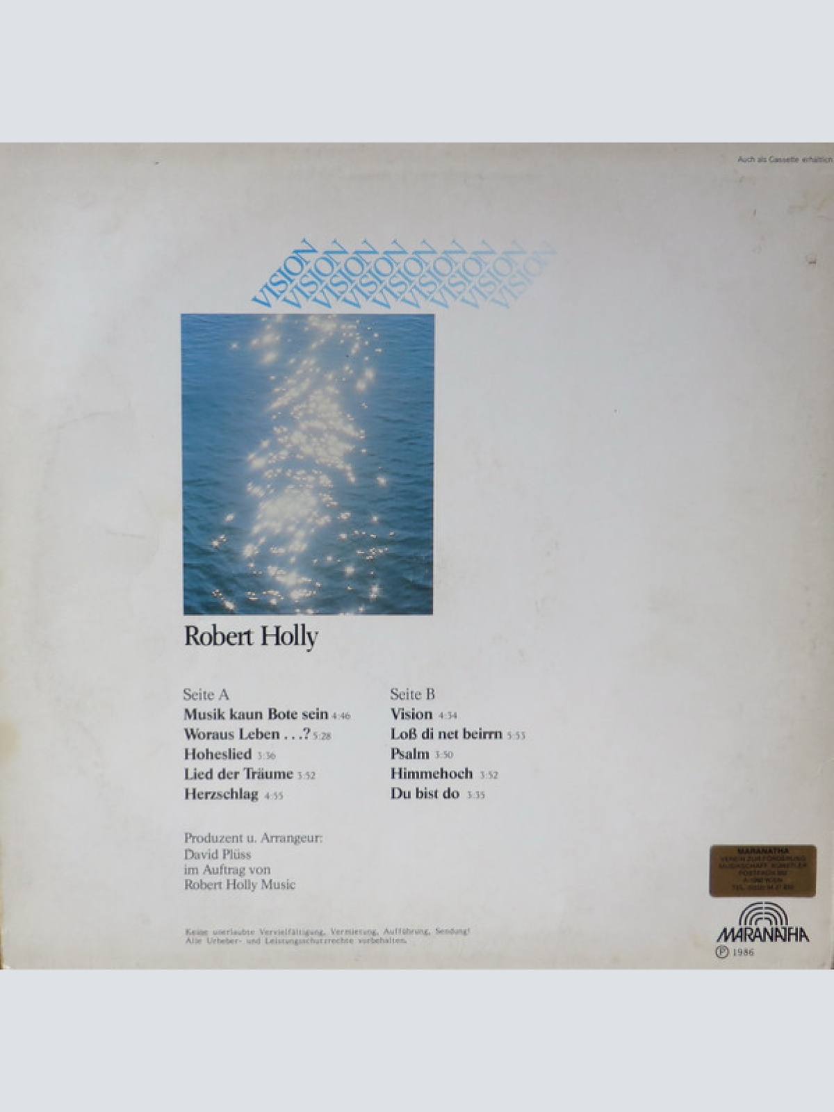 Vinyl / Robert Holly - Vision