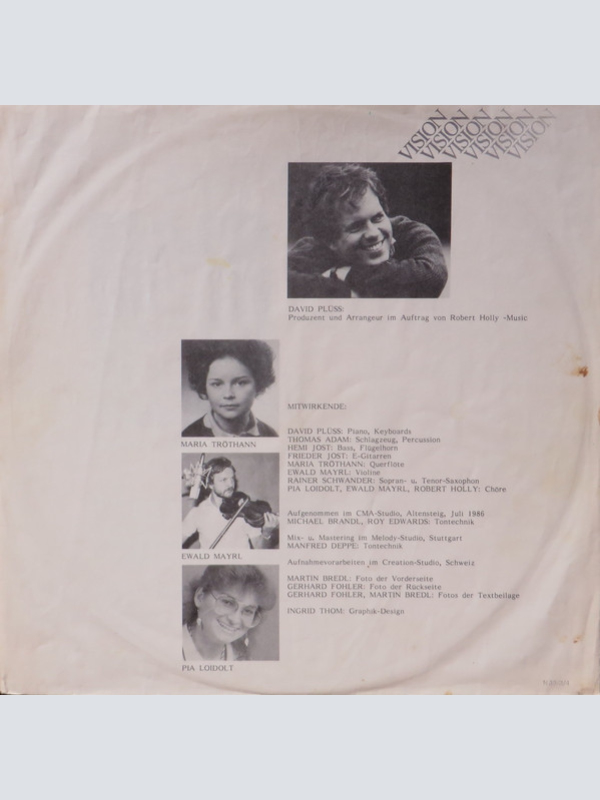 Vinyl / Robert Holly - Vision