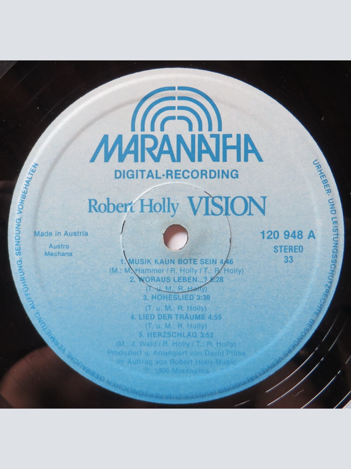 Vinyl / Robert Holly - Vision