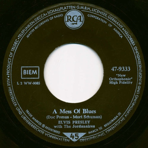 Vinyl / Elvis Presley With The Jordanaires - The Girl Of My Best Friend