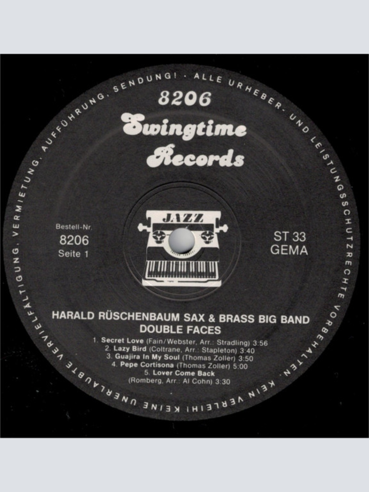 Vinyl / Harald Rüschenbaum Sax & Brass Big Band - Double Faces