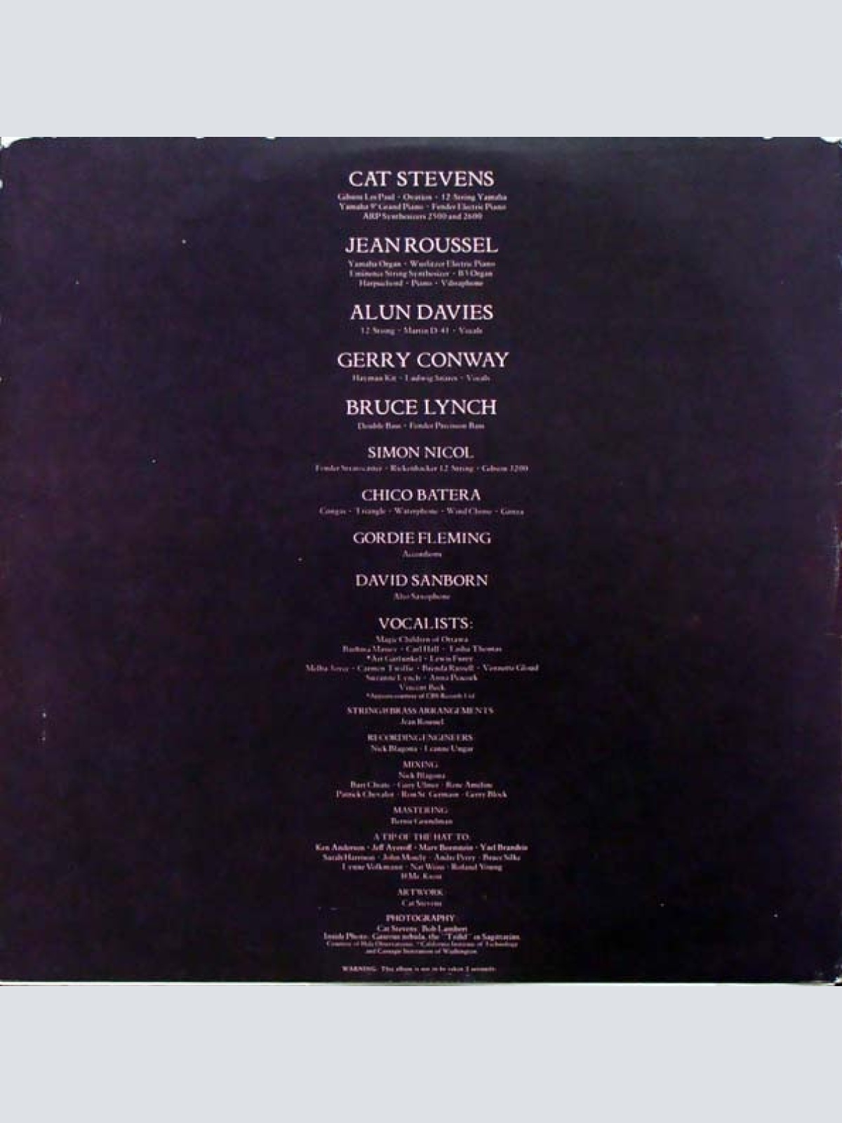 Vinyl / Cat Stevens - Numbers (A Pythagorean Theory Tale)