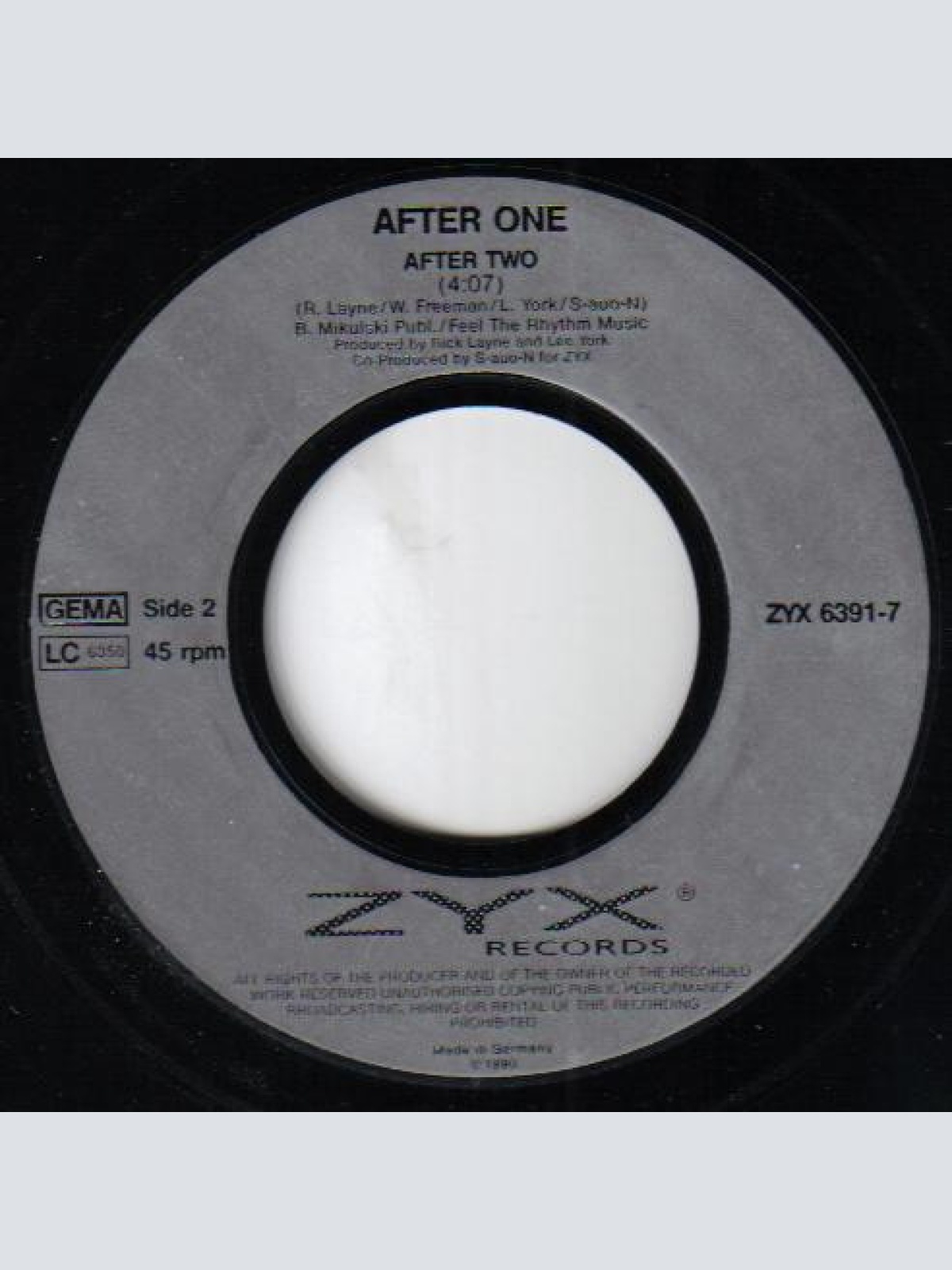 Vinyl / After One - Tom's Diner Rap