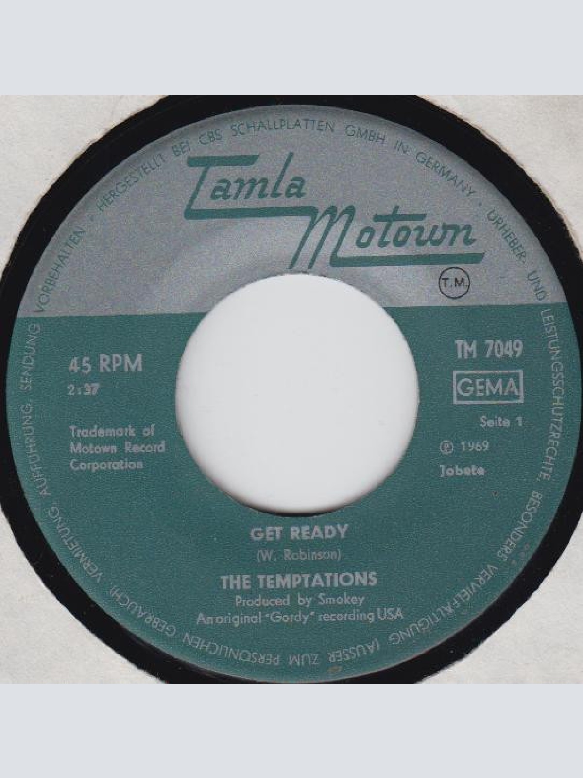 Vinyl / The Temptations - Get Ready / Fading Away