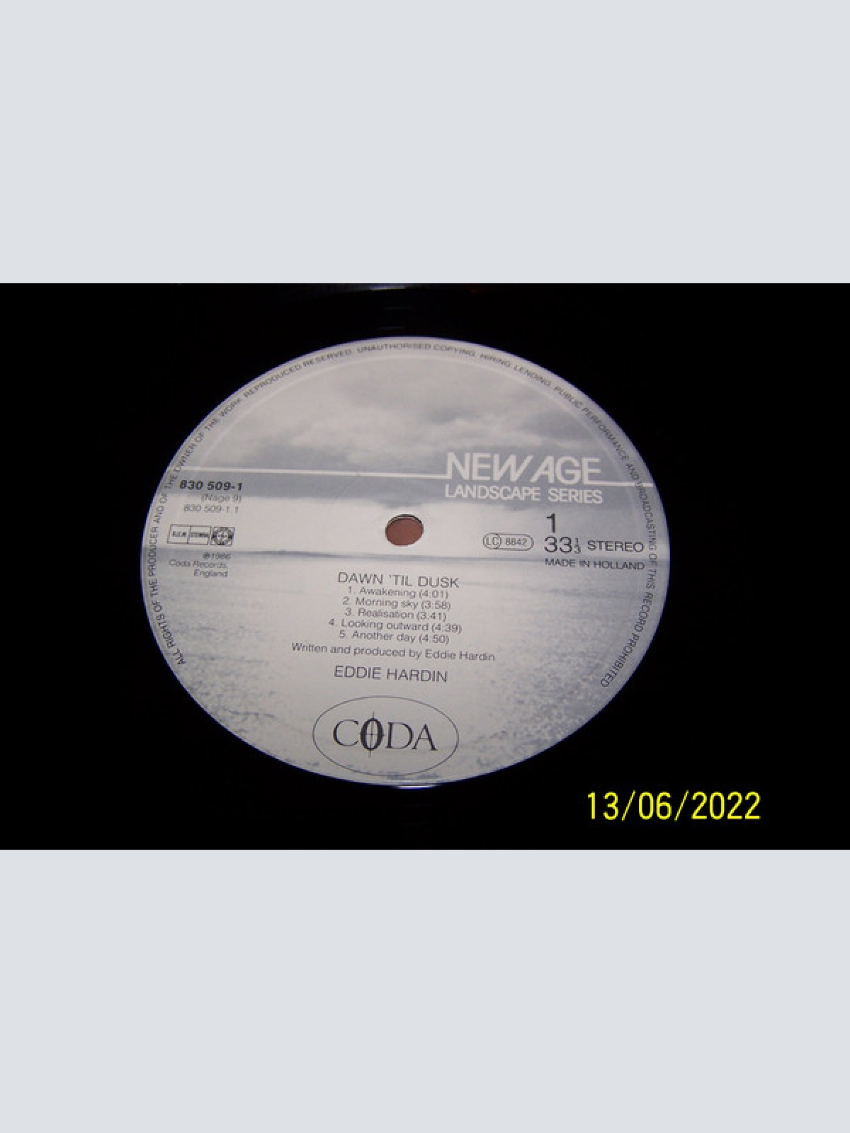 Vinyl / Eddie Hardin - Dawn 'Til Dusk