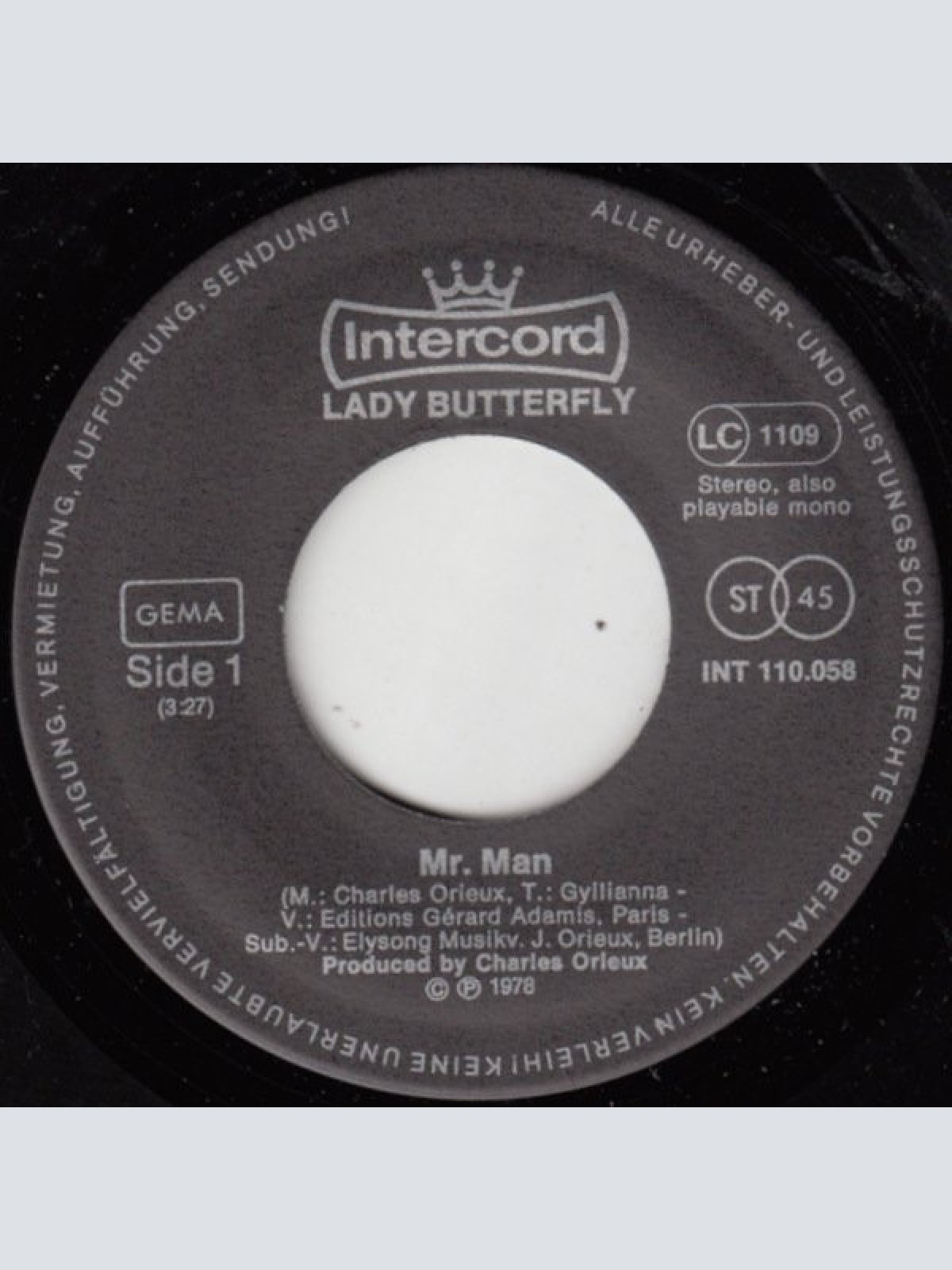 Vinyl / Lady Butterfly - Mr. Man