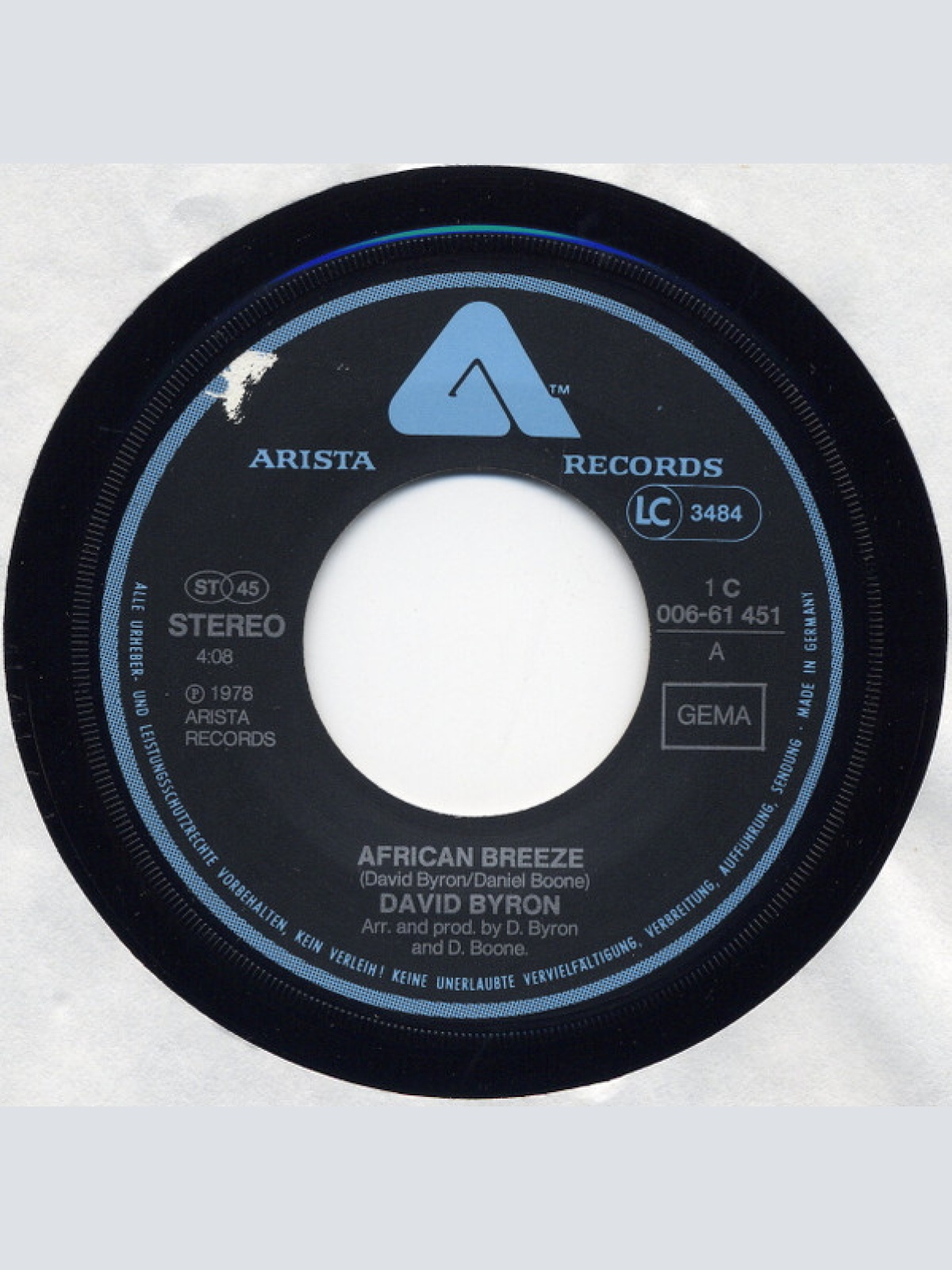 Vinyl / David Byron - African Breeze