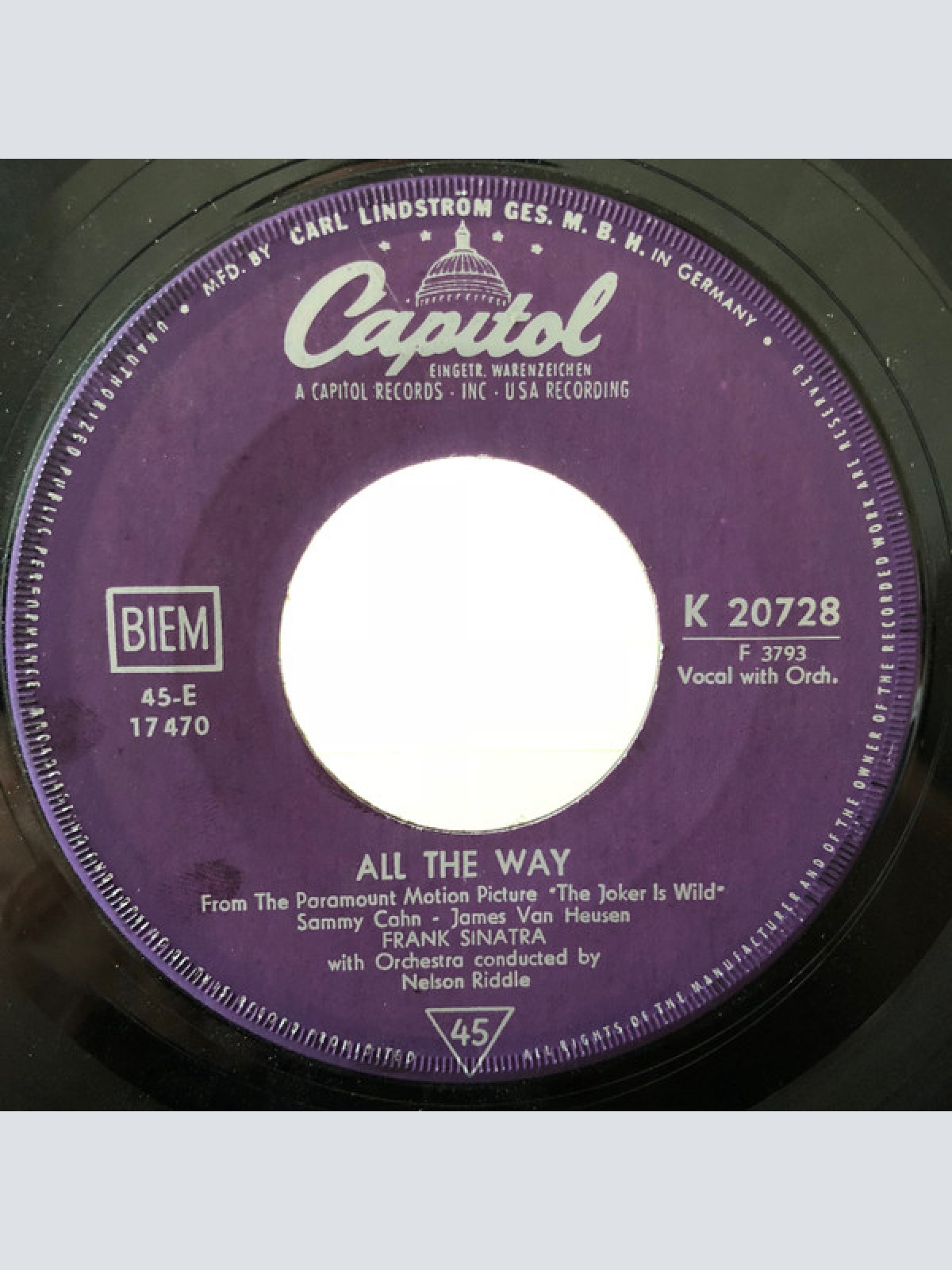 Vinyl / Frank Sinatra - All The Way / Chicago