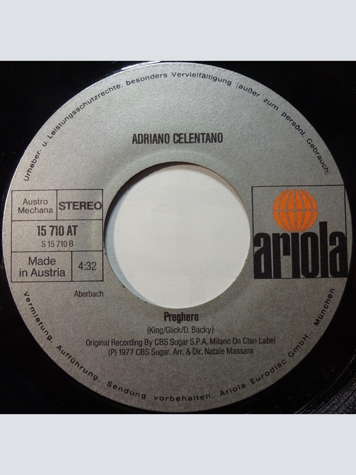 Vinyl / Adriano Celentano - Yes, I Do / Preghero