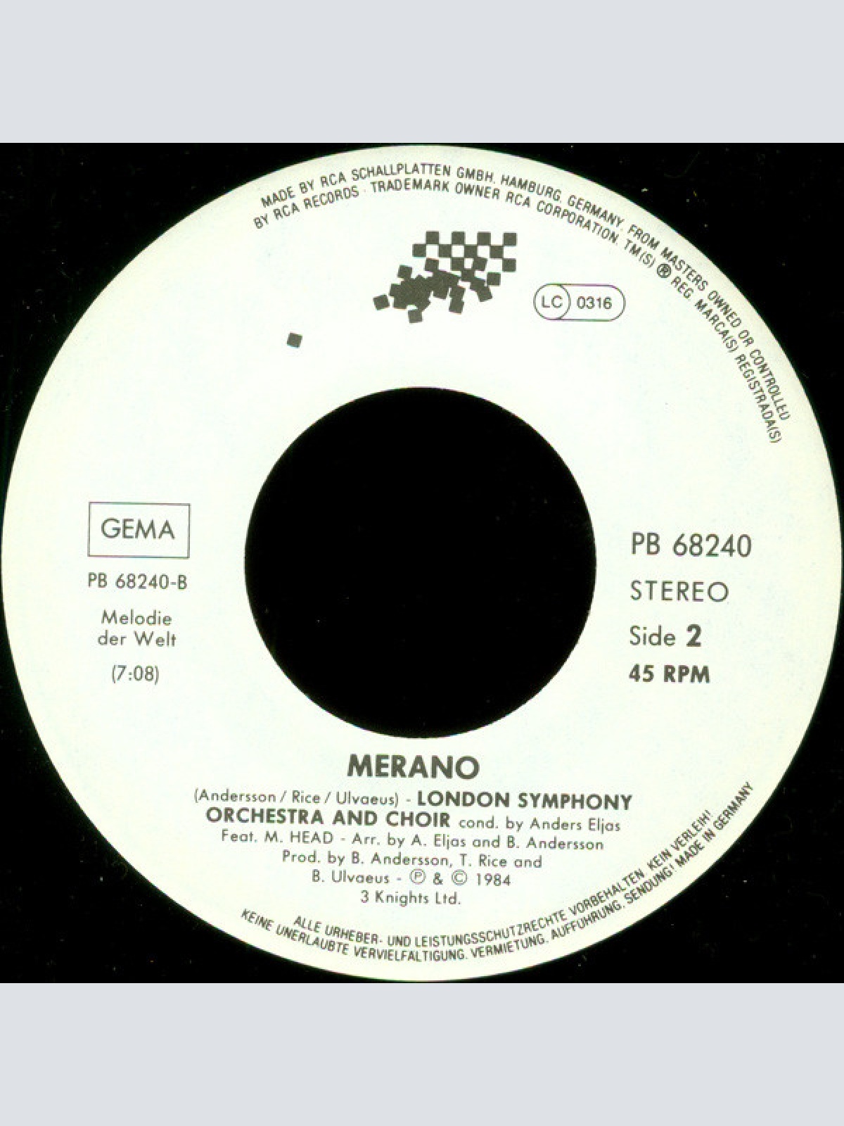 Vinyl / Murray Head - One Night In Bangkok