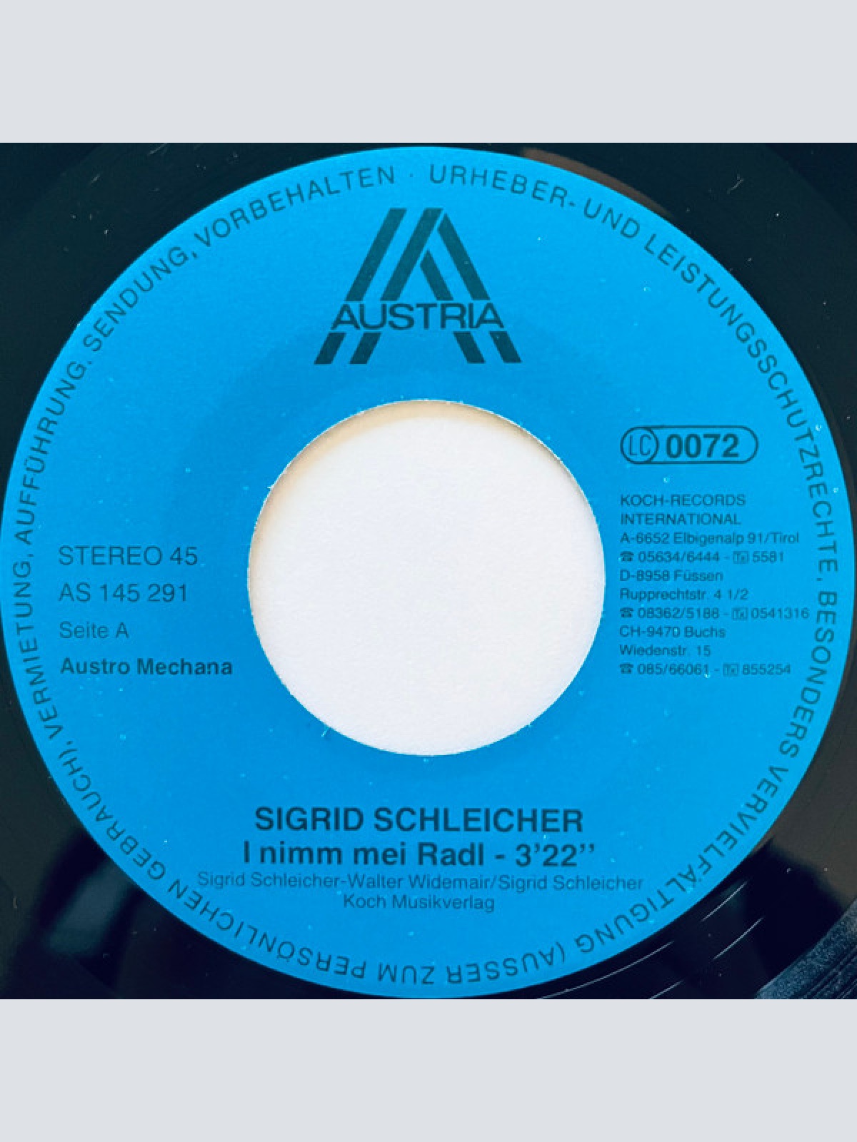 Vinyl / Sigrid S.*, Faakersee Echo* - I Nimm Mei Radl