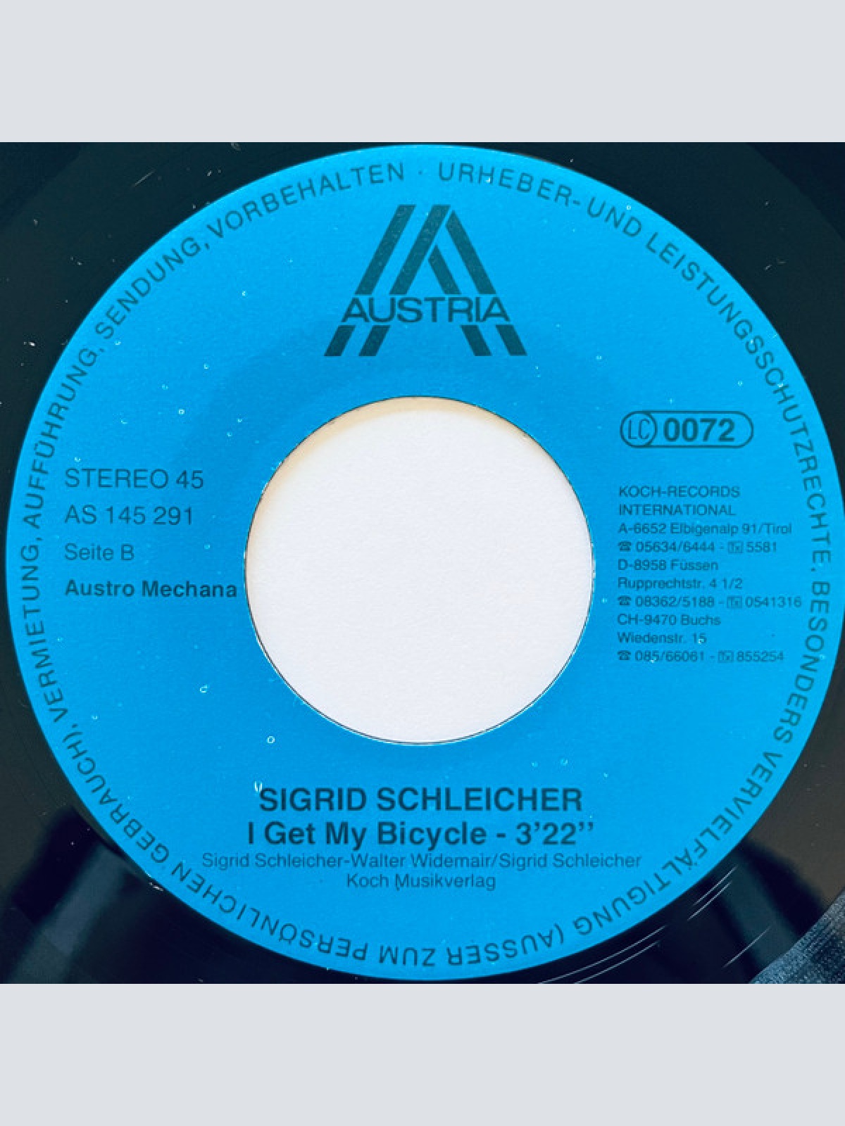 Vinyl / Sigrid S.*, Faakersee Echo* - I Nimm Mei Radl