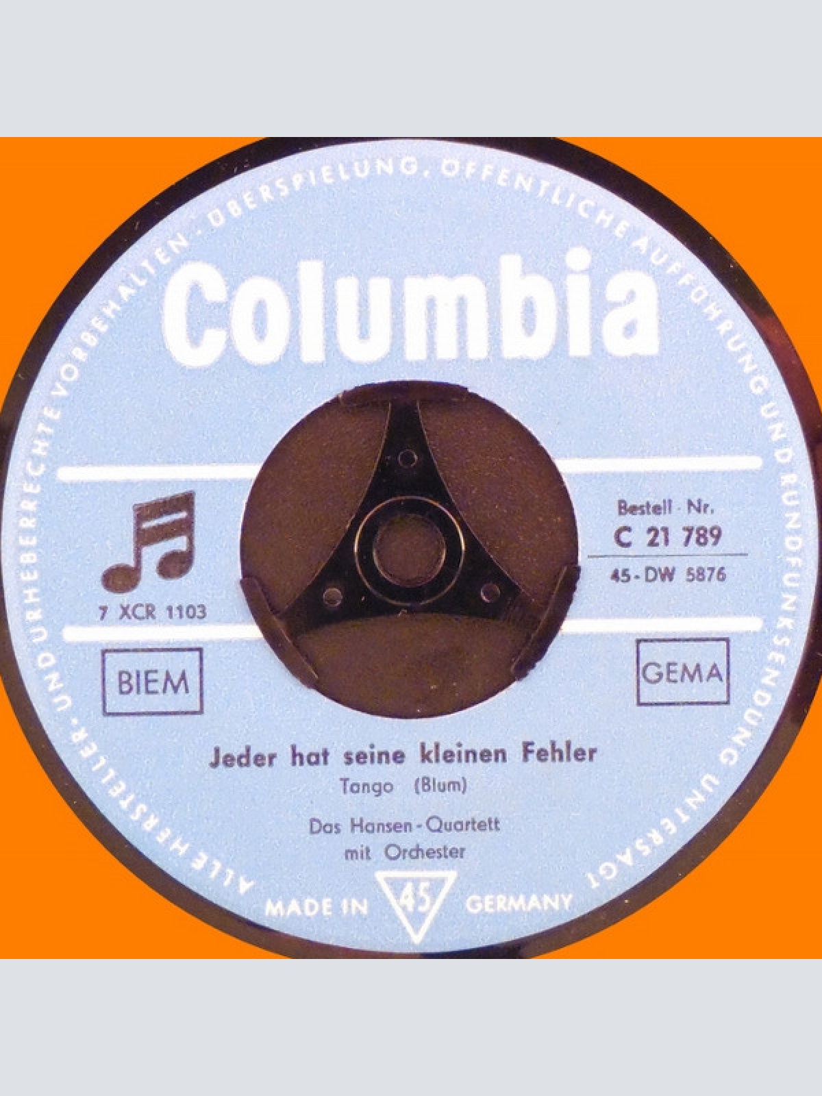 Vinyl / Das Hansen-Quartett - Jeder Hat Seine Kleinen Fehler