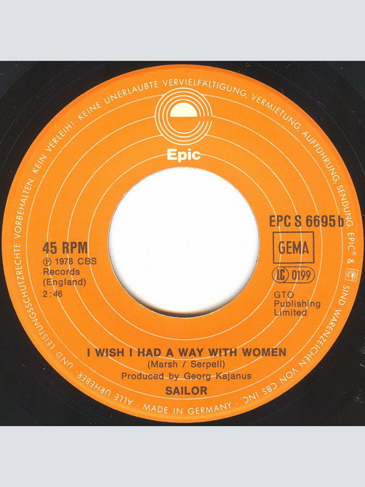 Vinyl / Sailor - Give Me Shakespeare