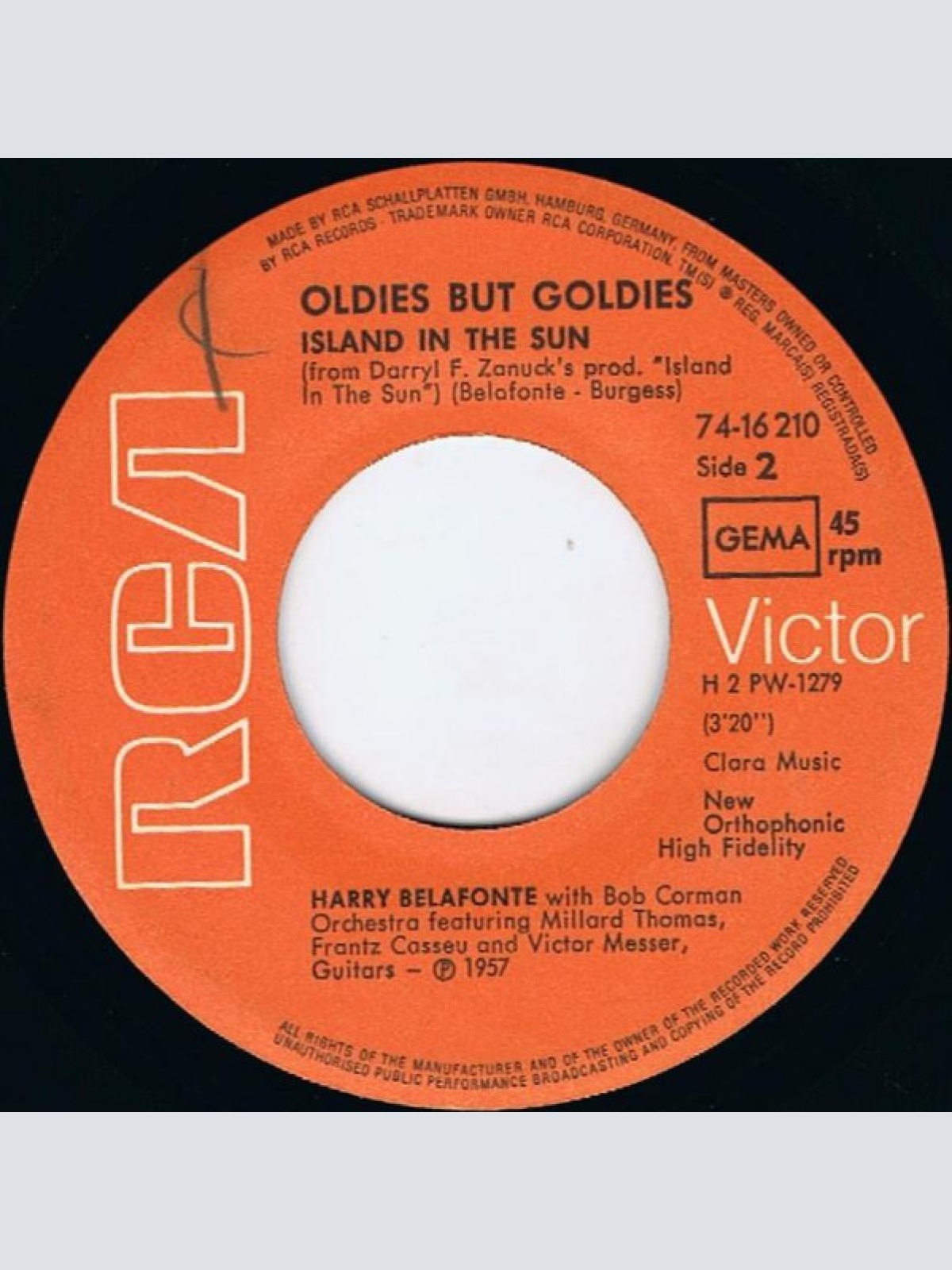 Vinyl / Harry Belafonte - Matilda / Island In The Sun