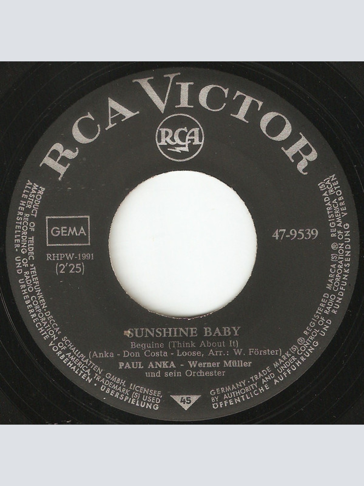 Vinyl / Paul Anka - Zwei Mädchen Aus Germany