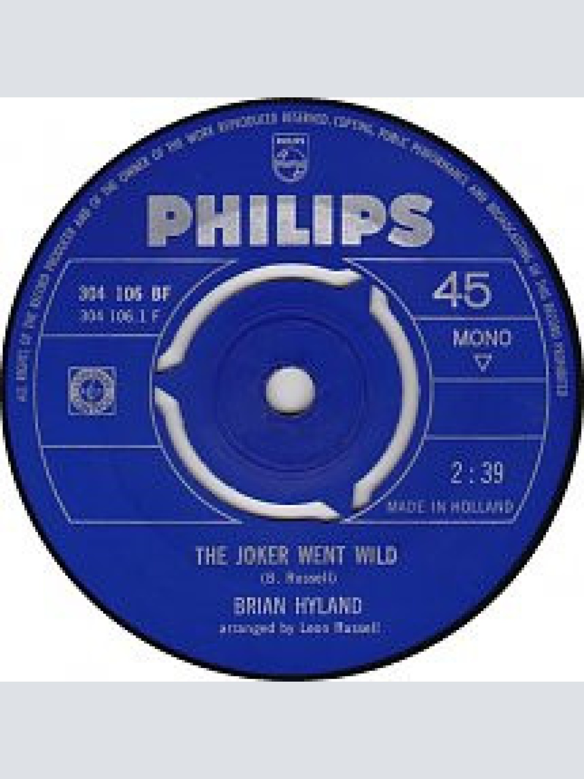 Vinyl / Brian Hyland - The Joker Went Wild