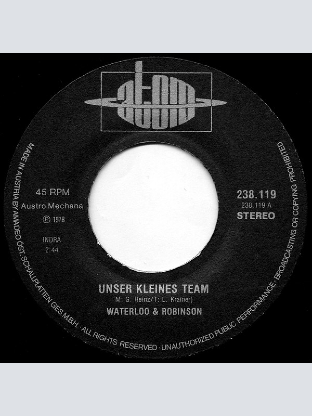 Vinyl / Waterloo & Robinson - Unser Kleines Team