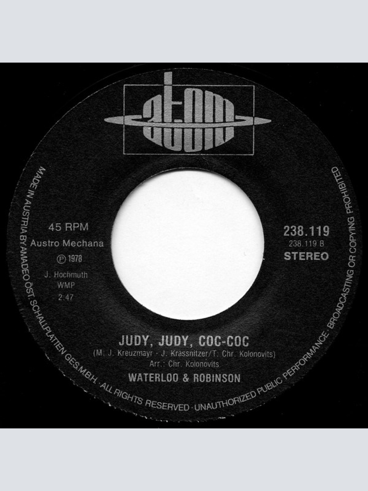 Vinyl / Waterloo & Robinson - Unser Kleines Team