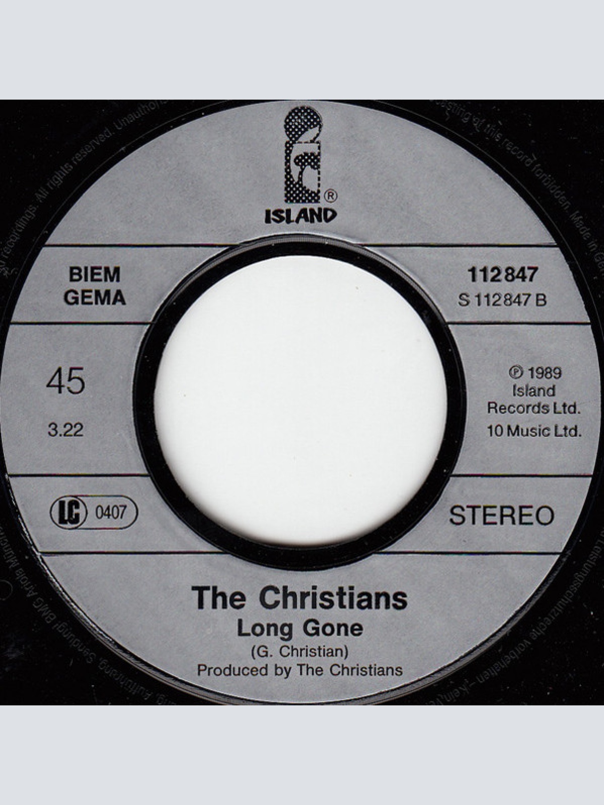 Vinyl / The Christians - Words