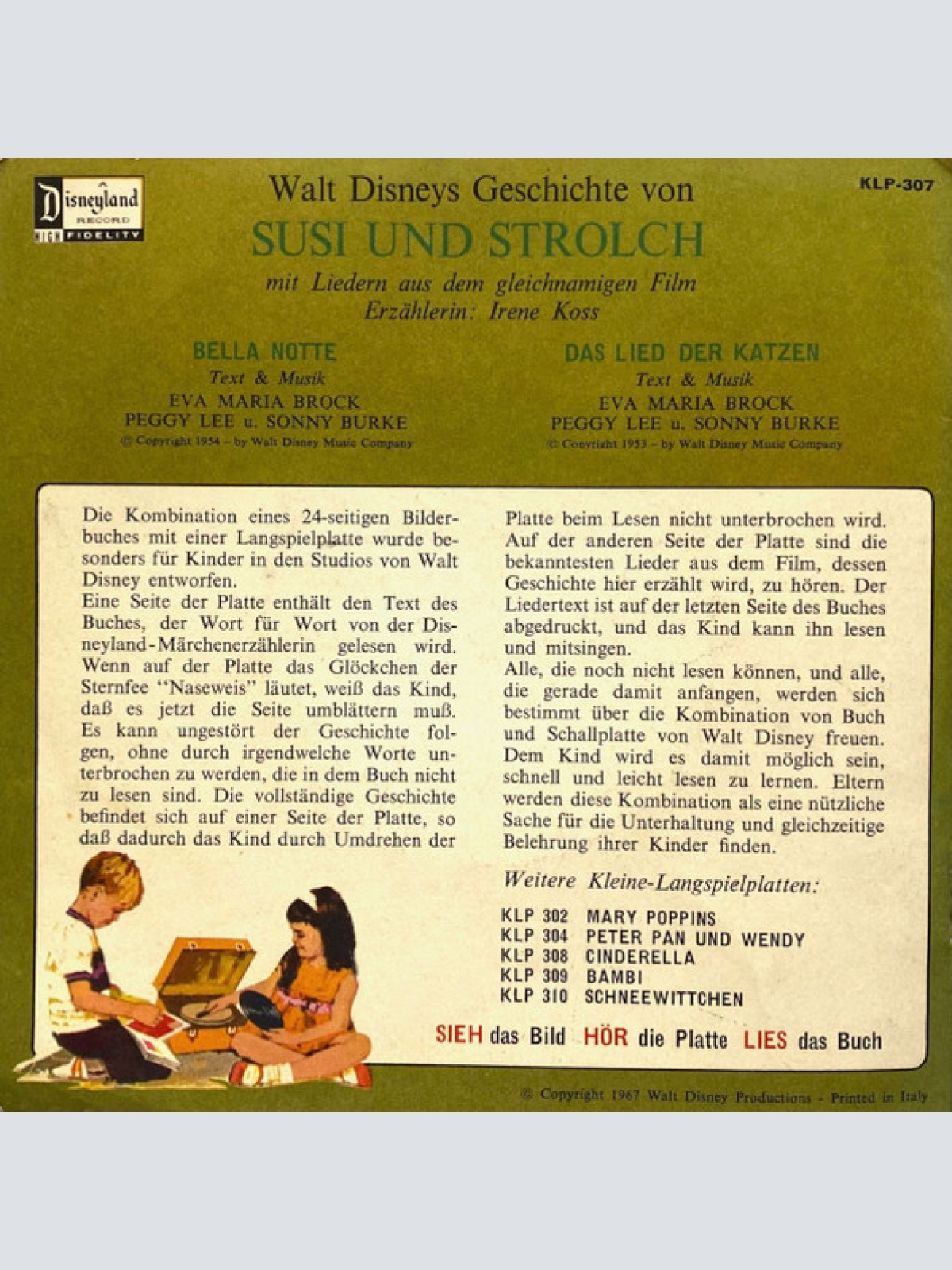 Vinyl / Irene Koss - Susi Und Strolch