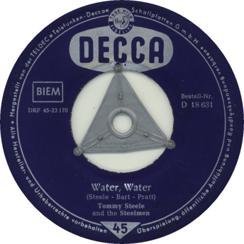 Vinyl / Tommy Steele And The Steelmen - Water, Water