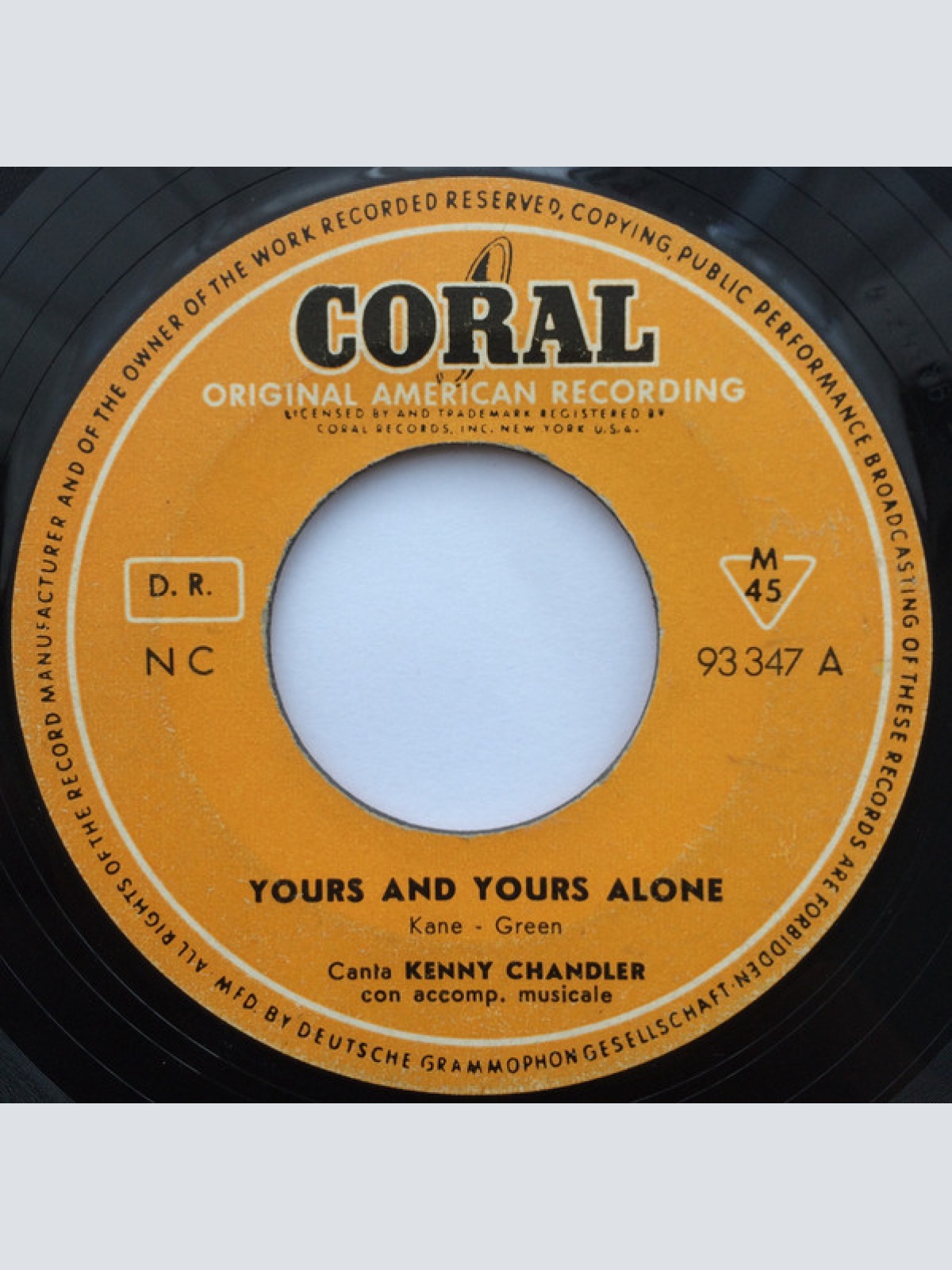 Vinyl / Kenny Chandler - Yours And Yours Alone