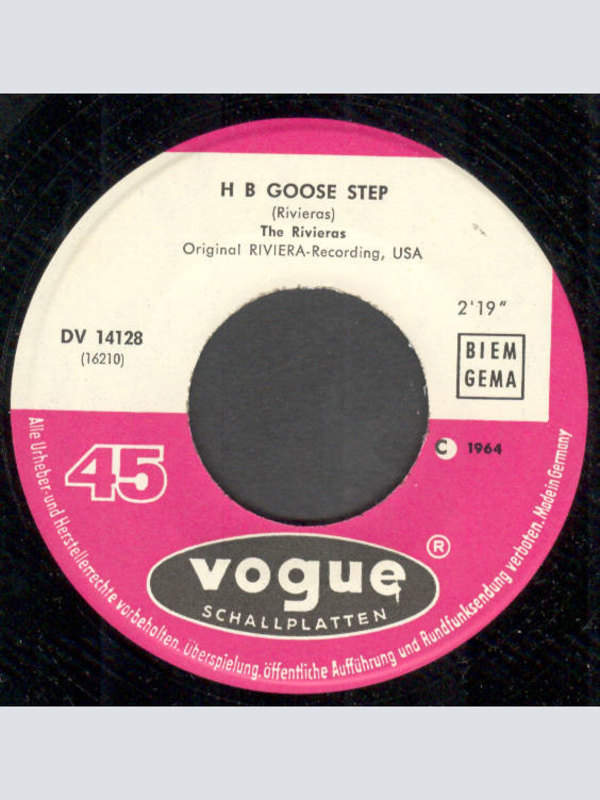 Vinyl / The Rivieras - California Sun / H B  Goose Step