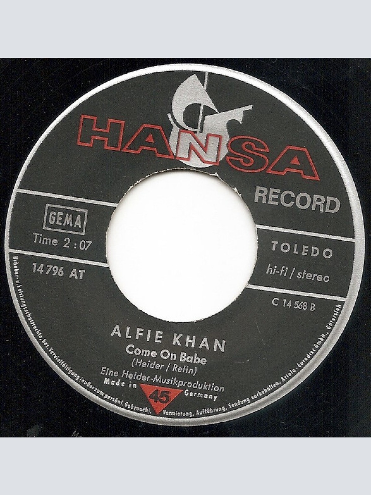 Vinyl / Alfie Khan - She's Coming Back