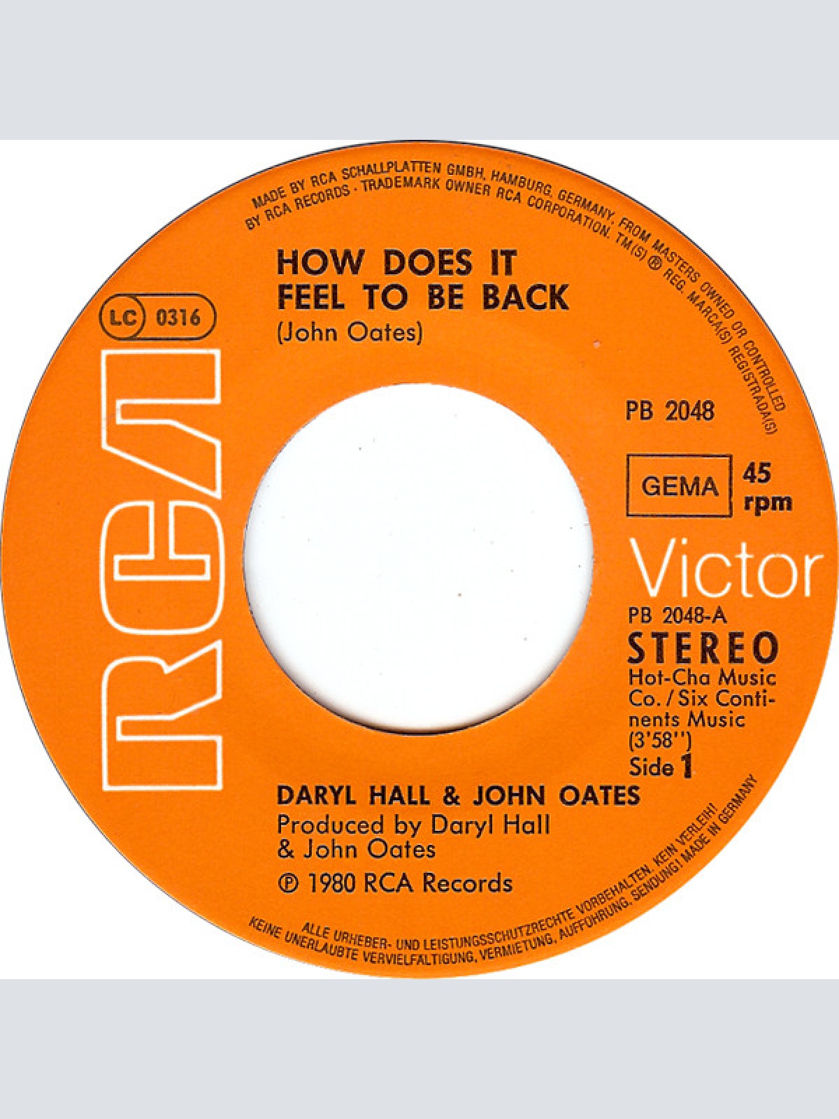 Vinyl / Daryl Hall & John Oates - How Does It Feel To Be Back