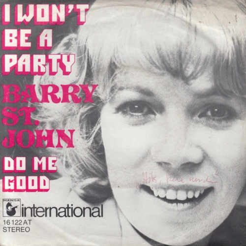 Vinyl / Barry St. John - I Won't Be A Party / Do Me Good