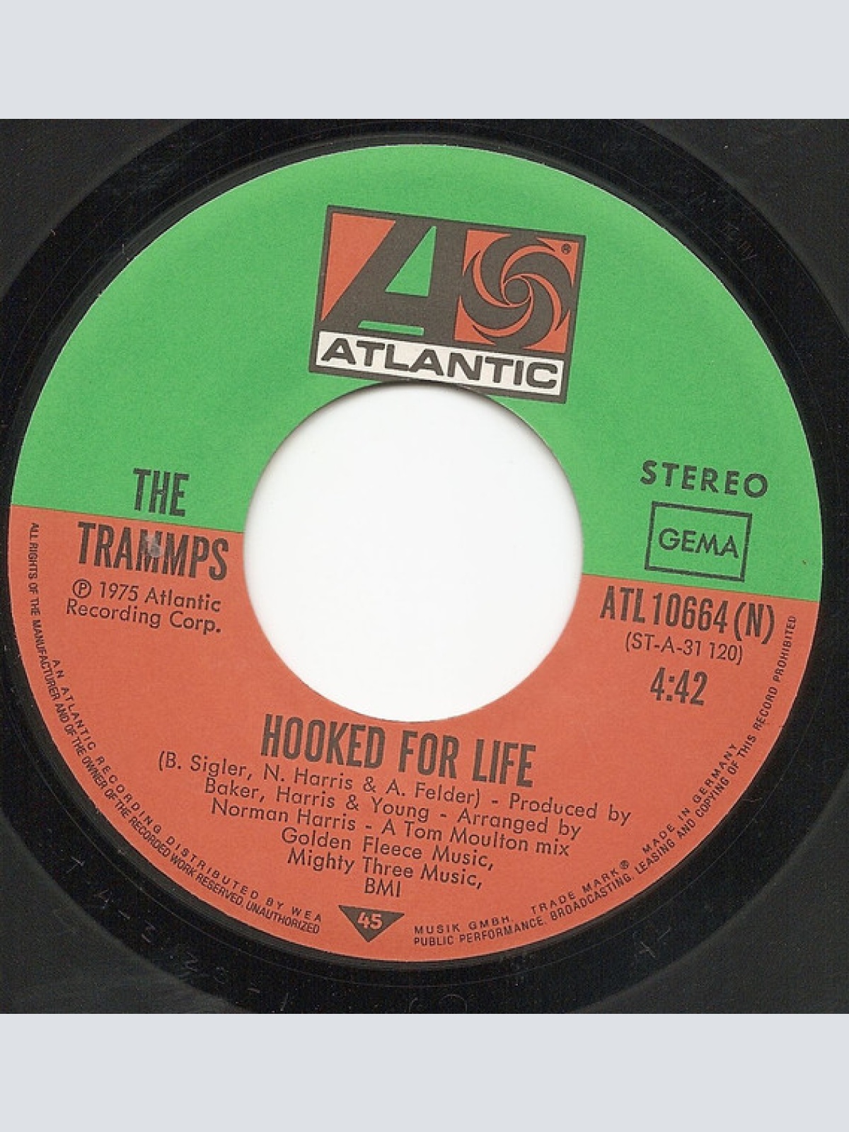 Vinyl / Trammps* - Hooked For Life