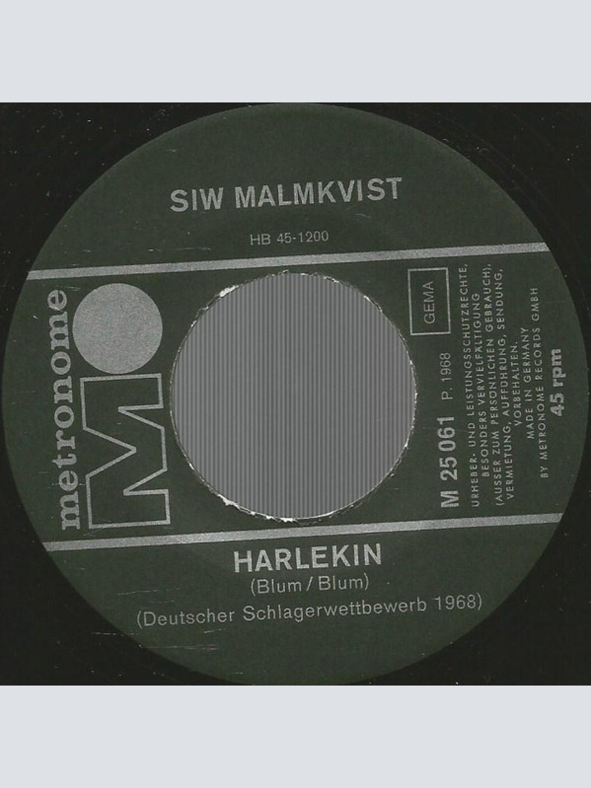 Vinyl / Siw Malmkvist - Harlekin / Prinz Eugen