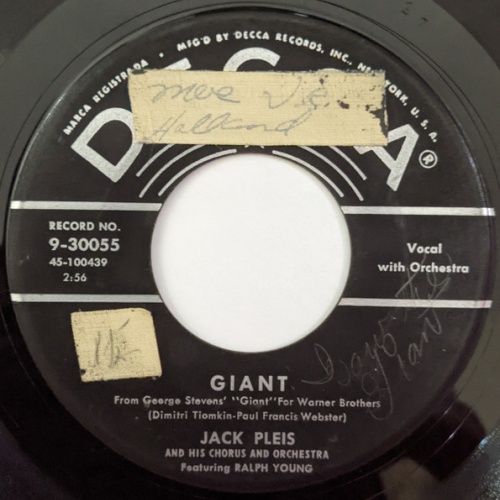 Vinyl / Jack Pleis And His Orchestra And Chorus - Giant