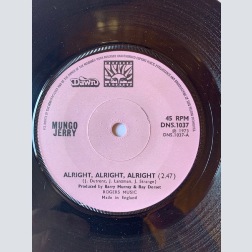 Vinyl / Mungo Jerry - Alright, Alright, Alright